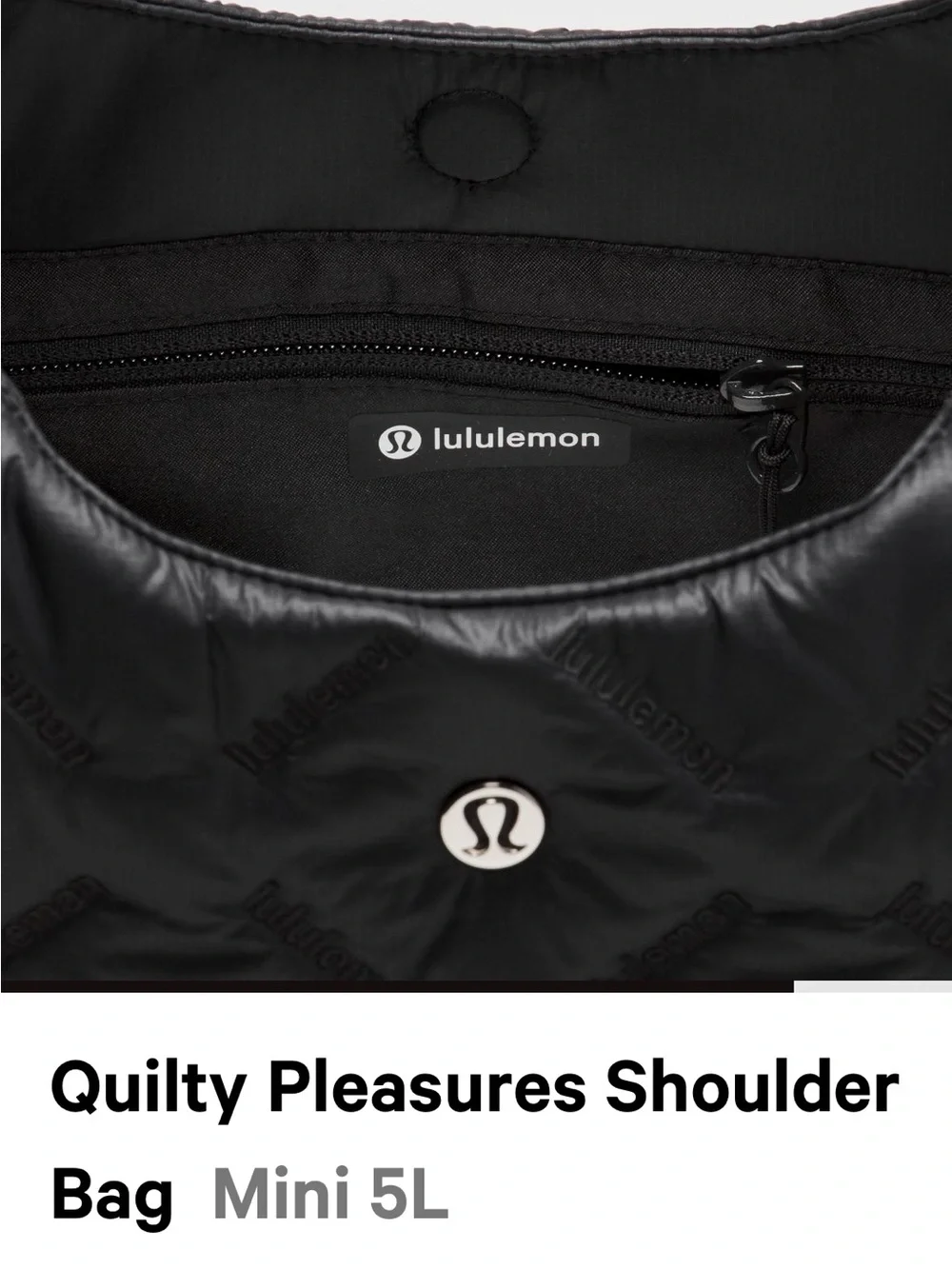 Lululemon Quilty Pleasures Shoulder Bag Mini 5L - Black NWT